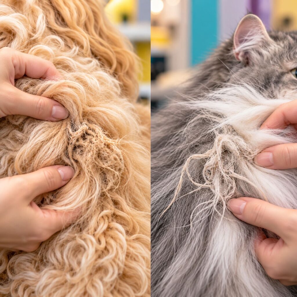 Колтуны на шерсти